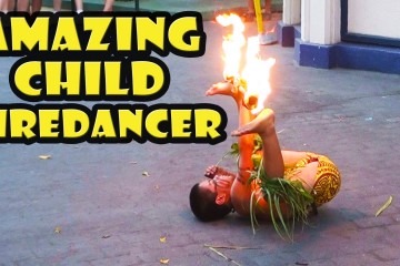 Amazing Child Fire Knife Dance 360x240