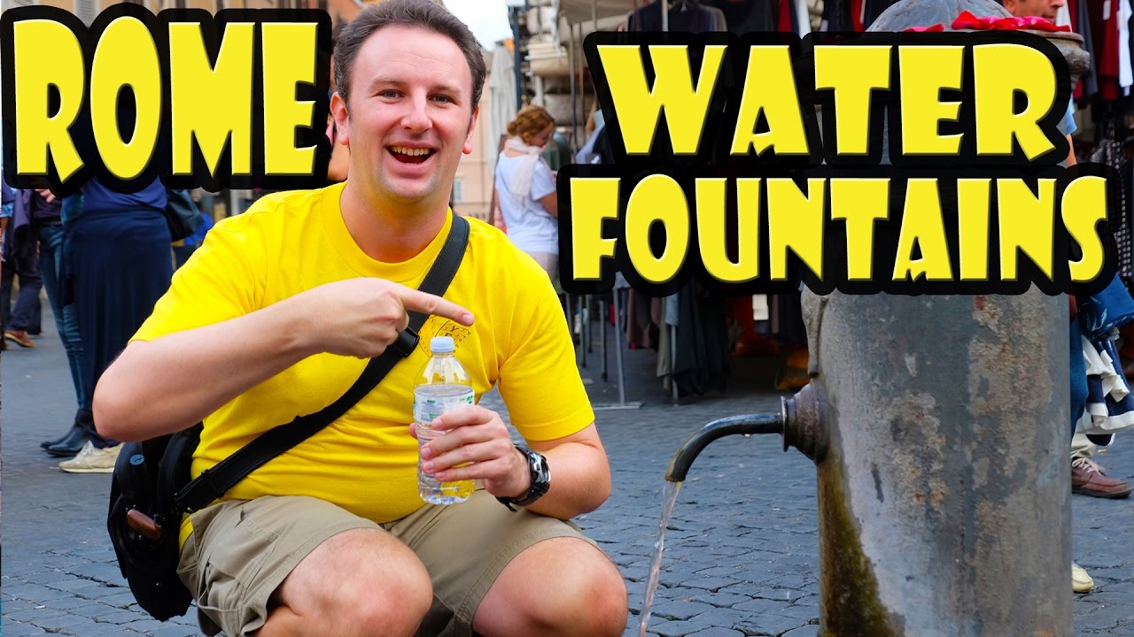 How to drink tap water from Rome's public fountains Yellow